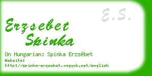 erzsebet spinka business card