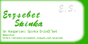 erzsebet spinka business card